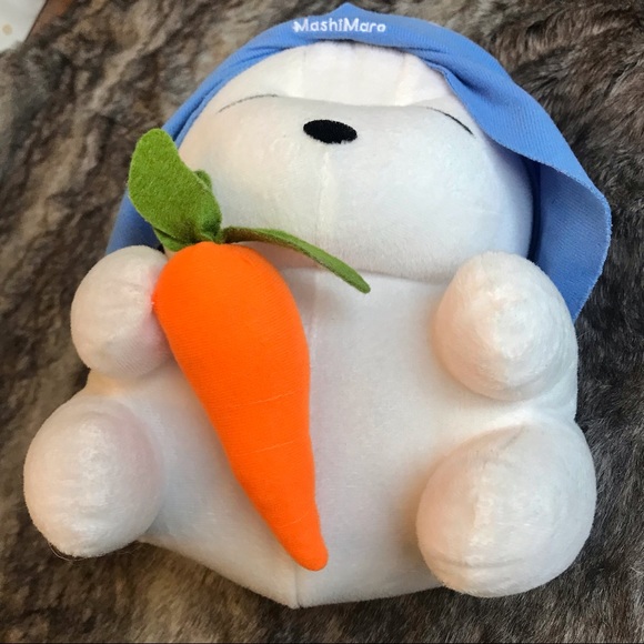 MashiMaro 2 sided carrot Yeopki Tokki Korean plush bunny and dog face back - Picture 5 of 10